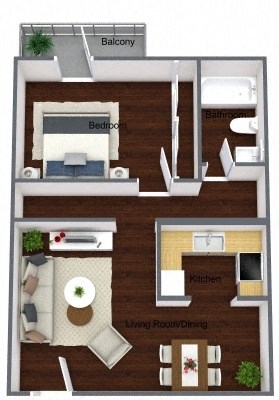 a bedroom with a bed and a chair in a room